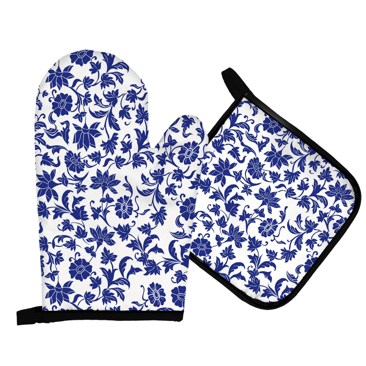 Vintage Hippie Flower Pot Holder Set Of 2,Heat Resistant Potholders Oven Hot Pads
