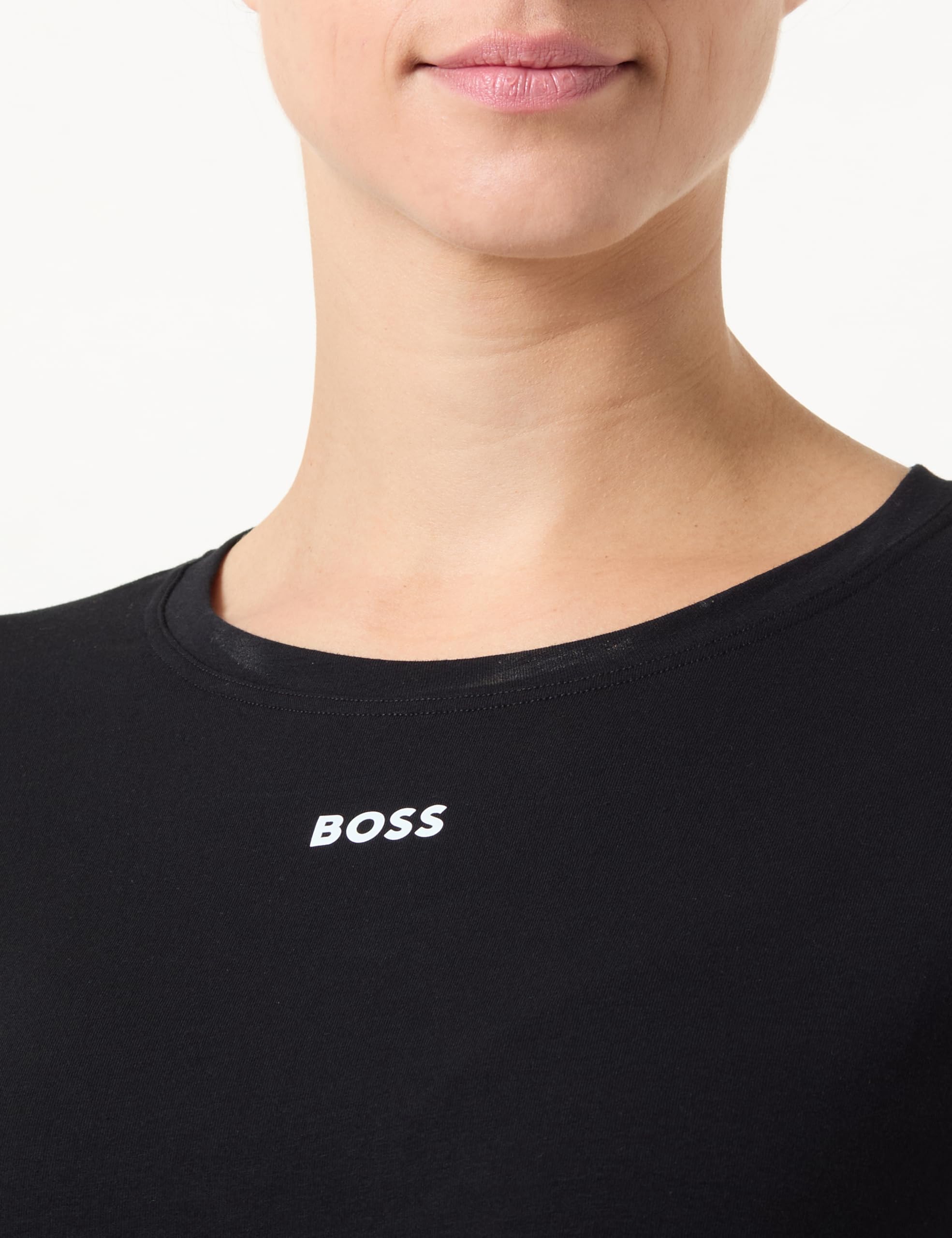 BOSS Ci_ls-Shirt piżama damska z długim rękawem, czarny1, S