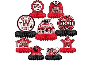 9PCS Graduation Party Decorations Class of 2024 Congrats Grad Table Centerpiece Congratulate...