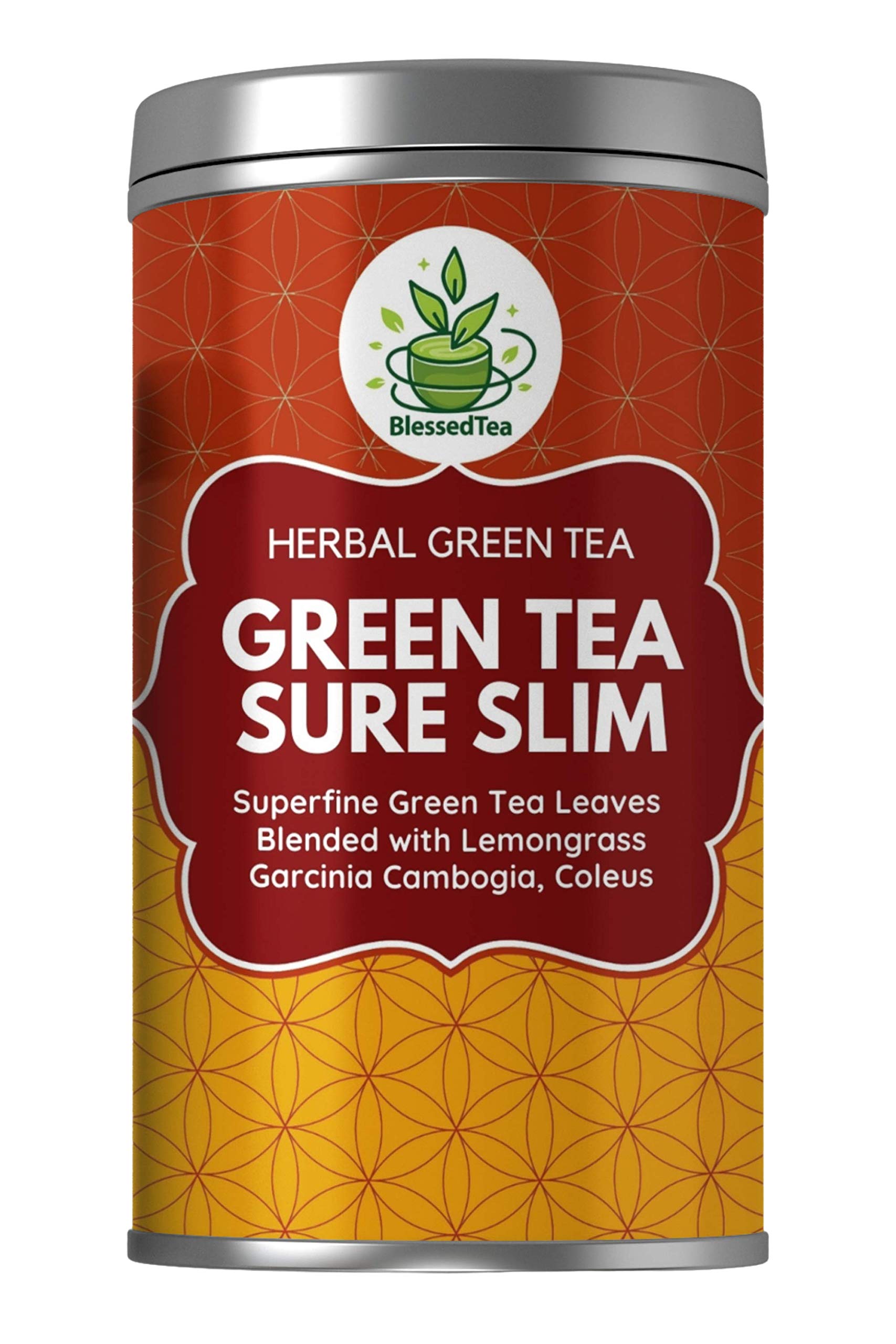 Green Tea Sure Slim from BlessedTea | Superfine Green Tea leaves blended with Lemongrass, Garcinia Cambogia & Coleus | Weight Loss & Reduce Green Tea