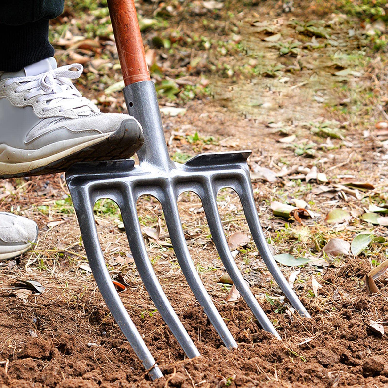 Tête de Fourche à Creuser – Un Accessoire D'outillage Robuste en Métal, Où Seule La Tête de Fourche Tourne, sans Guidon, pour Une Utilisation sous, 5 Dents