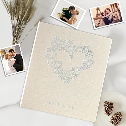 Miniatura 4 de Artmag Álbum de fotos de boda de 4 x 6 pulgadas, 600 fotos, cubierta de lino, libro de imágenes de gran capacidad para bodas, aniversario familiar,