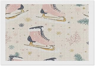 XJUJKCTA Ice Skates Pattern Diamond Art Painting Art Kits 5D DIY Diamond Art for Home Wall Decor 8"x12"