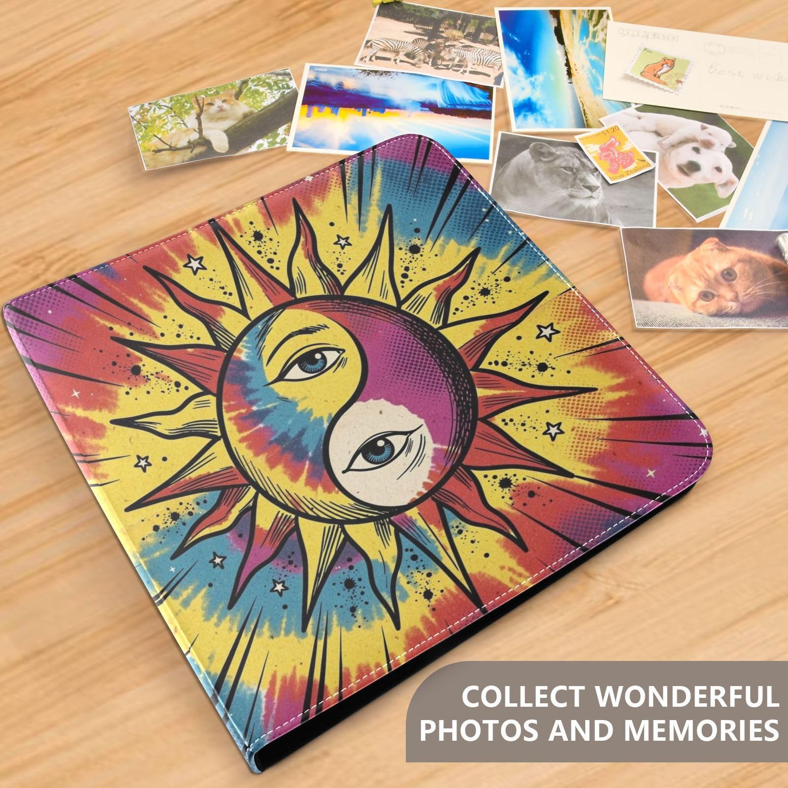 Sun Moon Yin Yang okładka ze skóry PU Album fotograficzny