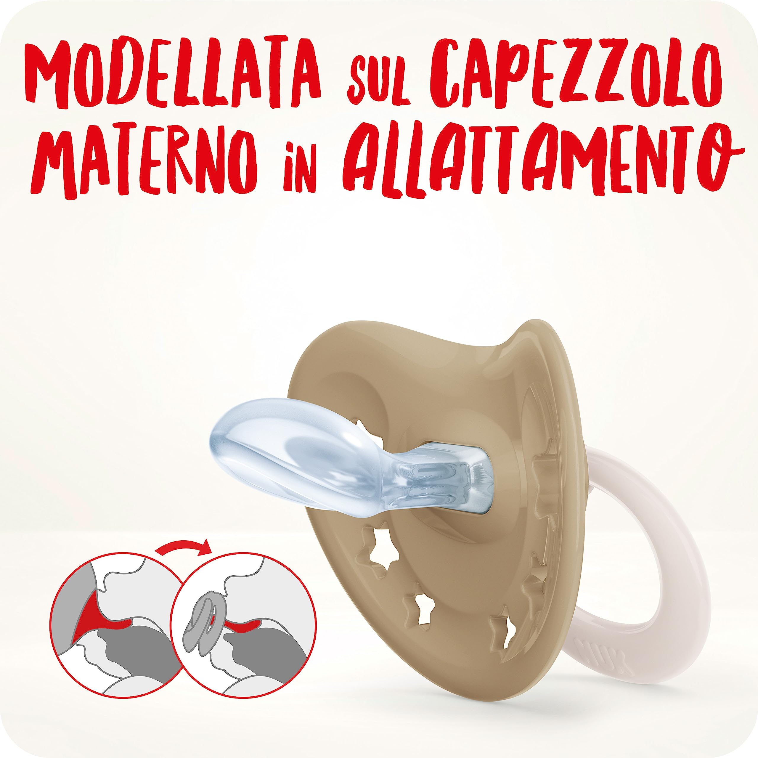 NUK Signature Day & Night Ciuccio 6-18 Mesi 4 Pezzi Senza BPA Silicone Glow-in-the-dark