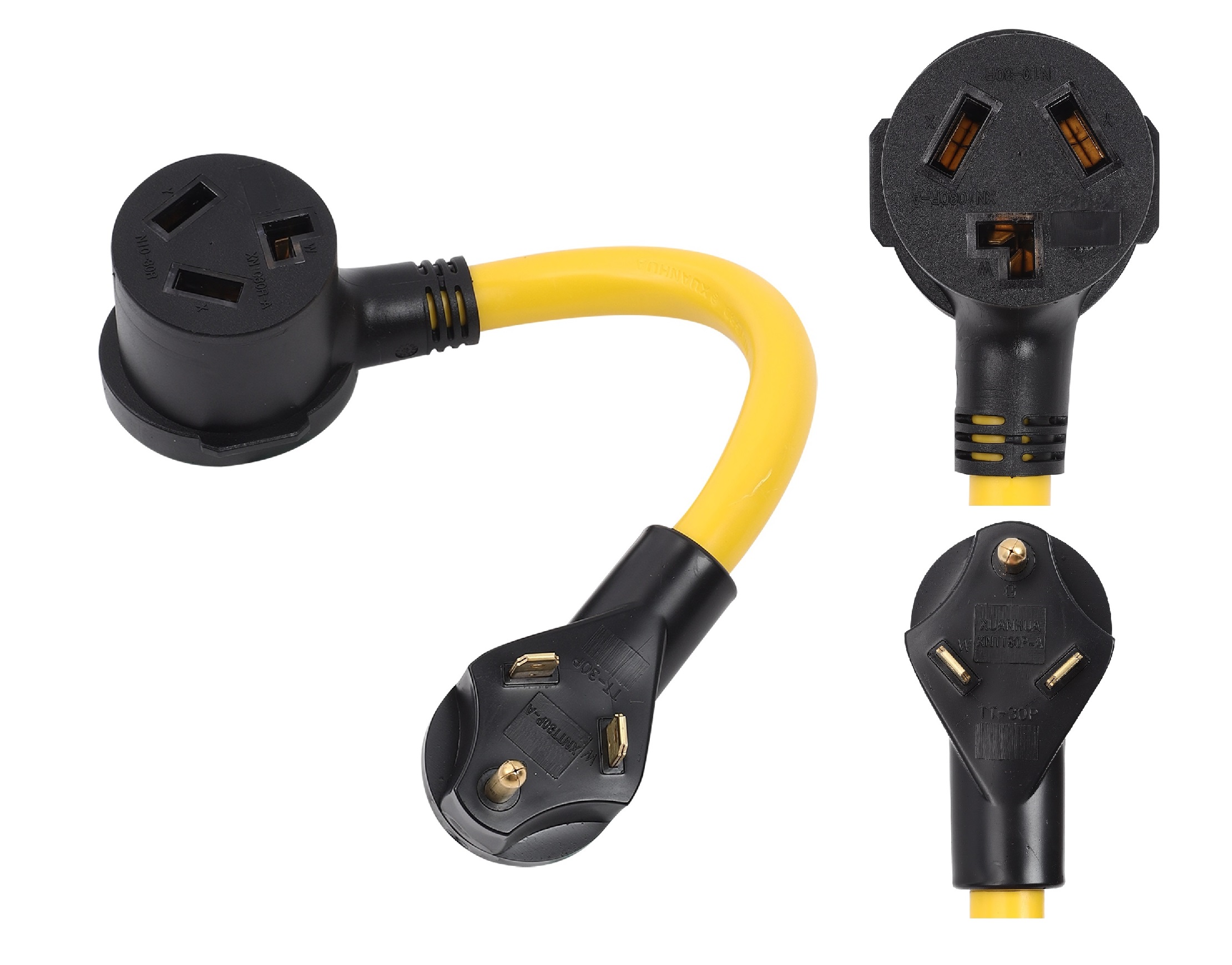 Amazon.com: ONETAK NEMA TT-30P to 10-30R 120V 30 Amp 3 Prong Male
