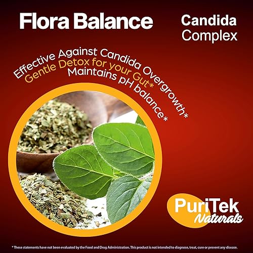 Miniatura 2 de Flora Balance Candida Complex Cápsulas  Candida Cleanse Sobrecrecimiento  Mejor Candida Killer con orégano, ácido caprílico  Suplemento de