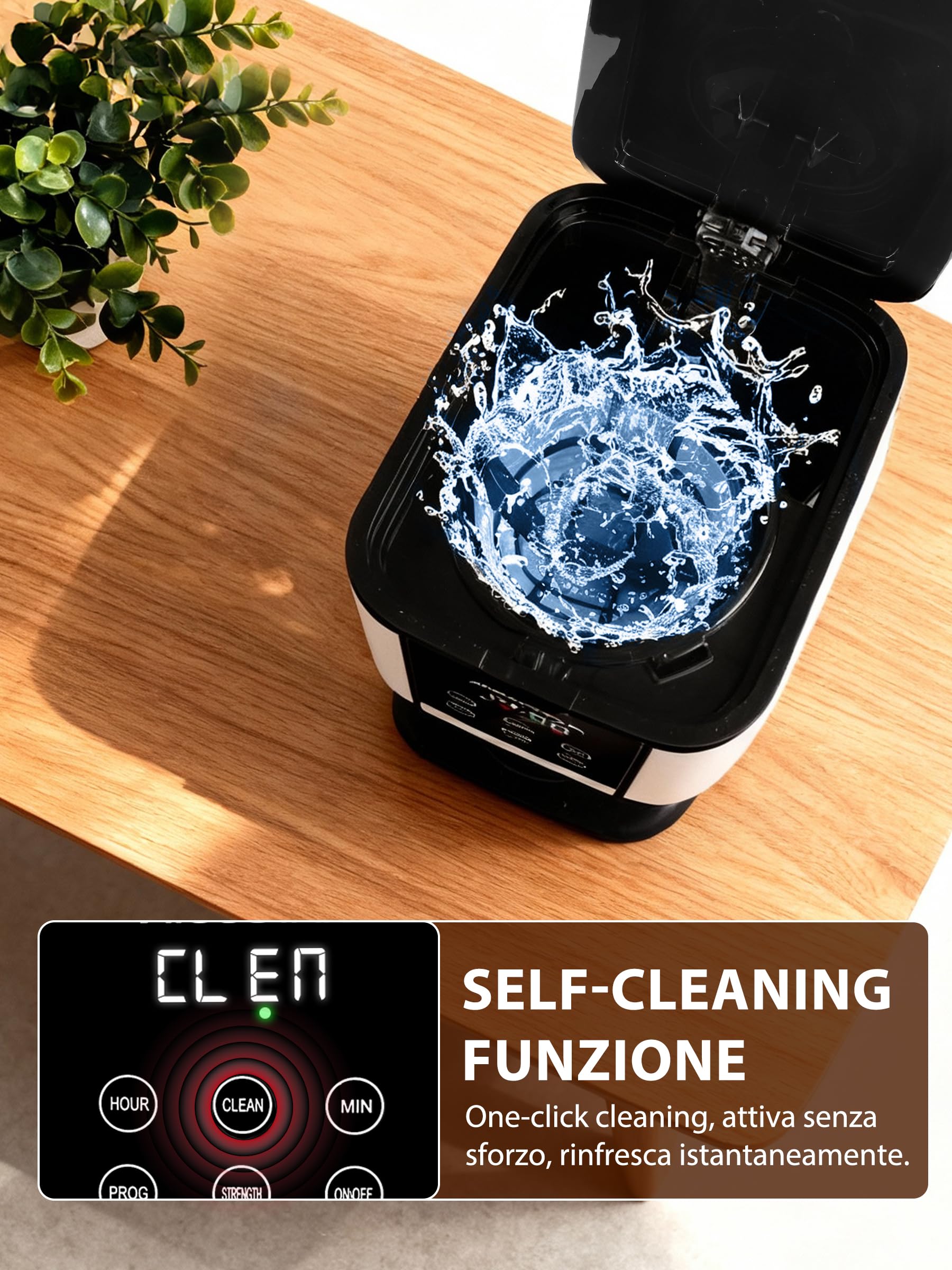 Aigostar - Macchina Caffè Americano, 1000W, Programmabile 24h con Display LCD, Autopulizia, 1.5L (12 Tazze), Regolazione Intensità, Filtro Riutilizzabile, Antigoccia, Piastra Riscaldante, BPA FREE