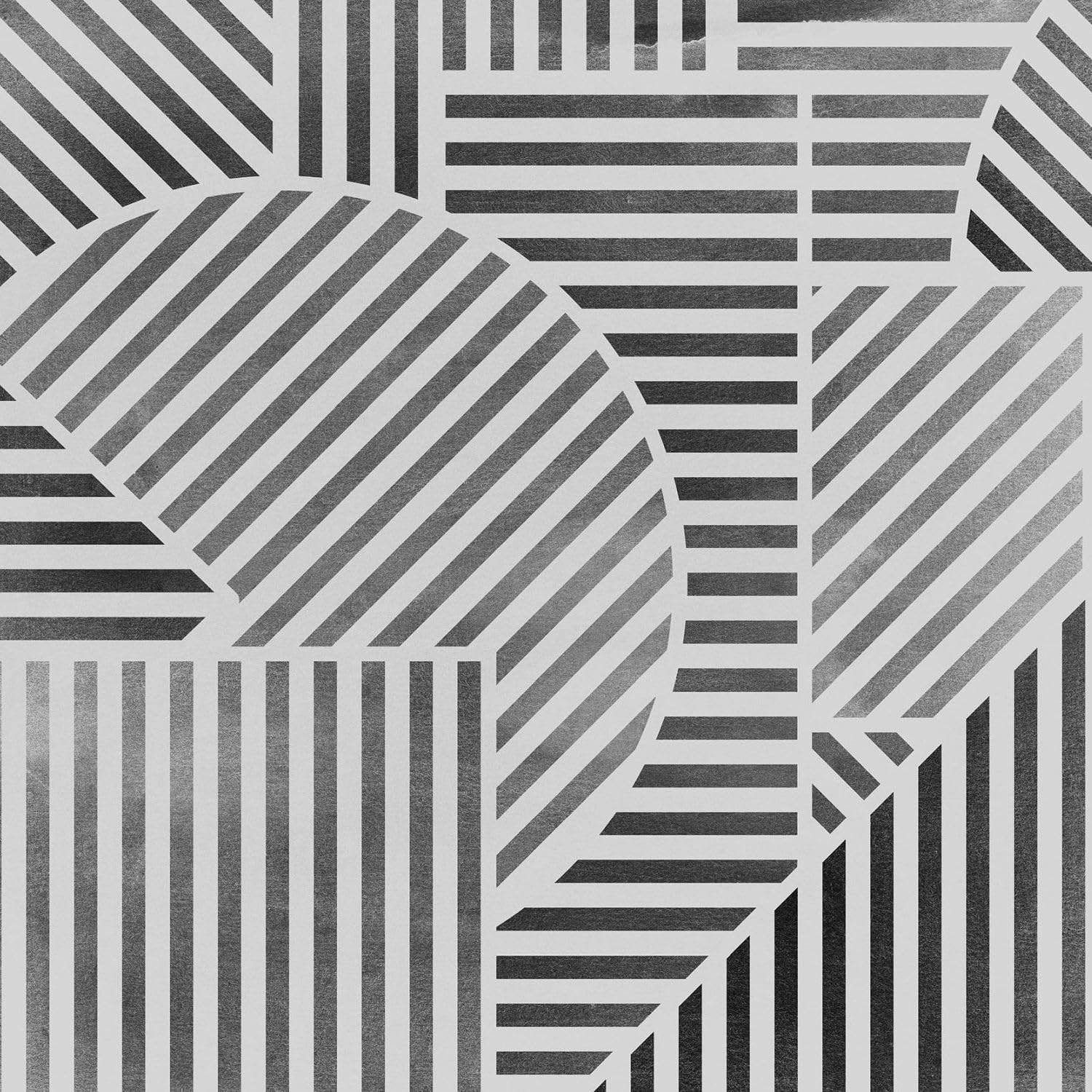Papier peint panoramique haut de gamme Sanders & Sanders lignes noires et blanches