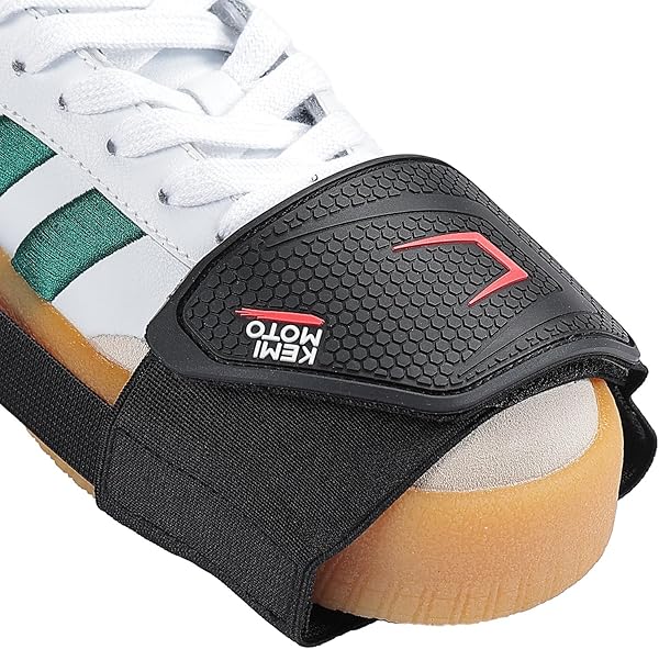 KEMIMOTO Protezione Scarpe Moto, 2 Pezzi Universale Proteggi Scarpa Motociclo con Fascia Elastica Regolabile, Copriscarpe Moto Antiscivolo del Cambio per Tutte le Scarpe - 1