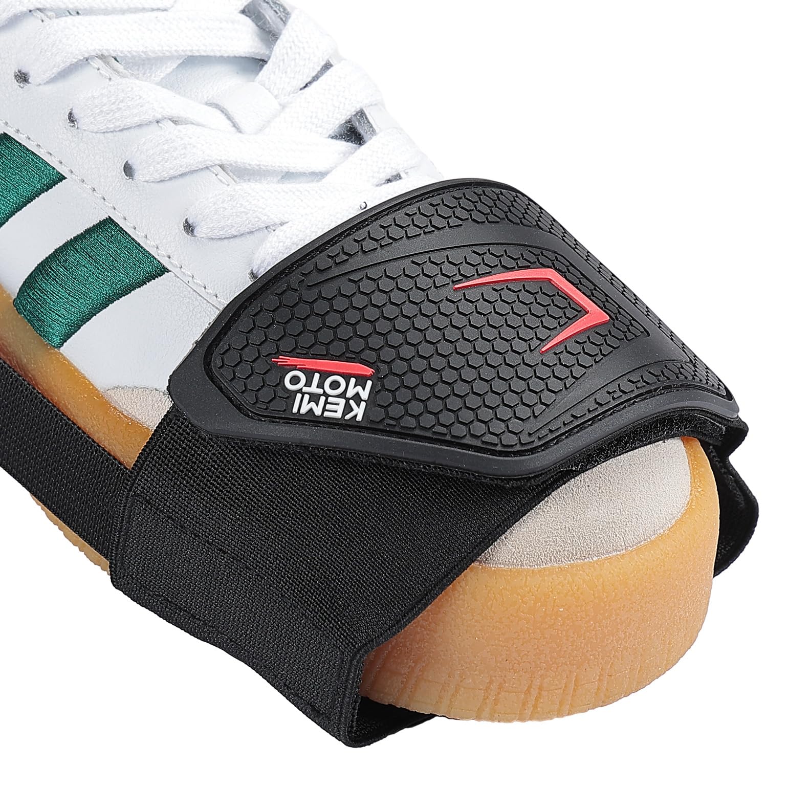 KEMIMOTO Protezione Scarpe Moto, 2 Pezzi Universale Proteggi Scarpa Motociclo con Fascia Elastica Regolabile, Copriscarpe Moto Antiscivolo del Cambio per Tutte le Scarpe