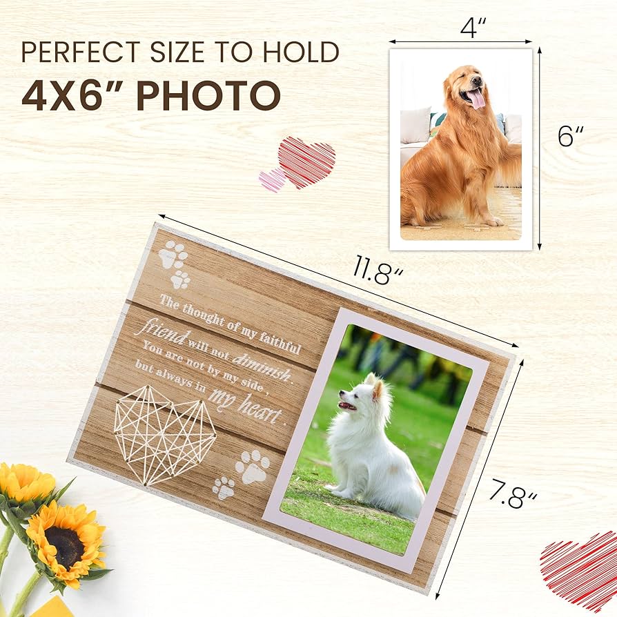 NEWDREAM The Beautiful Dog Frames for Pictures Memorial is a Gift for Lost Pets and a Condolence