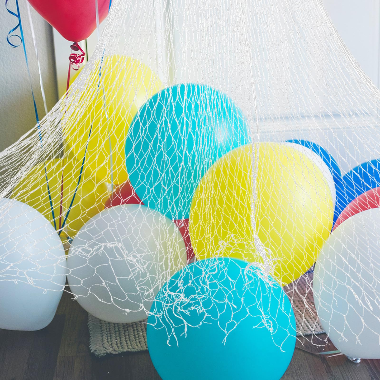 Rete per Caduta di Palloncini 500 Pezzi Plastica Bianca | Organizzatore per Trasporto, Protezione dal Contatto, Rilascio Ordinato, per Catering e Feste di Compleanno