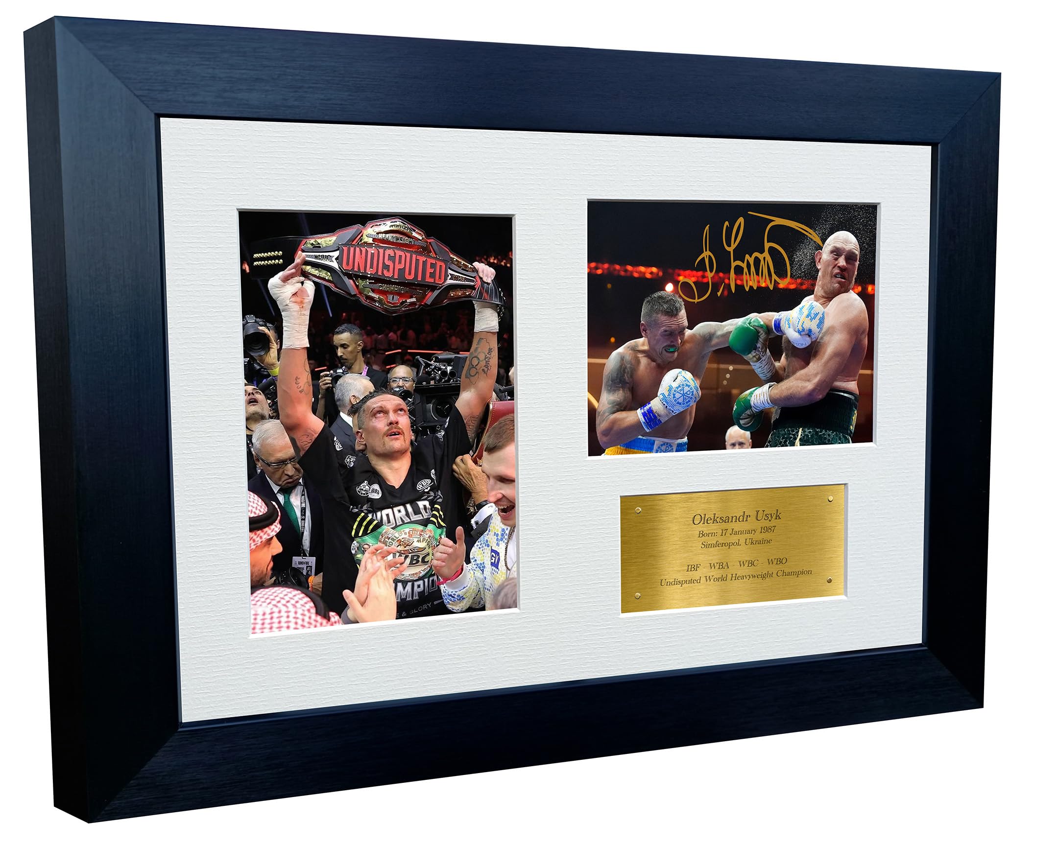 Kitbags & Lockers 12x8 A4 Oleksandr Usyk Undisputed World Heavyweight Champion Autographed Signed Signature Photo Photograph Picture Frame Boxing Poster Gift Triple G 2