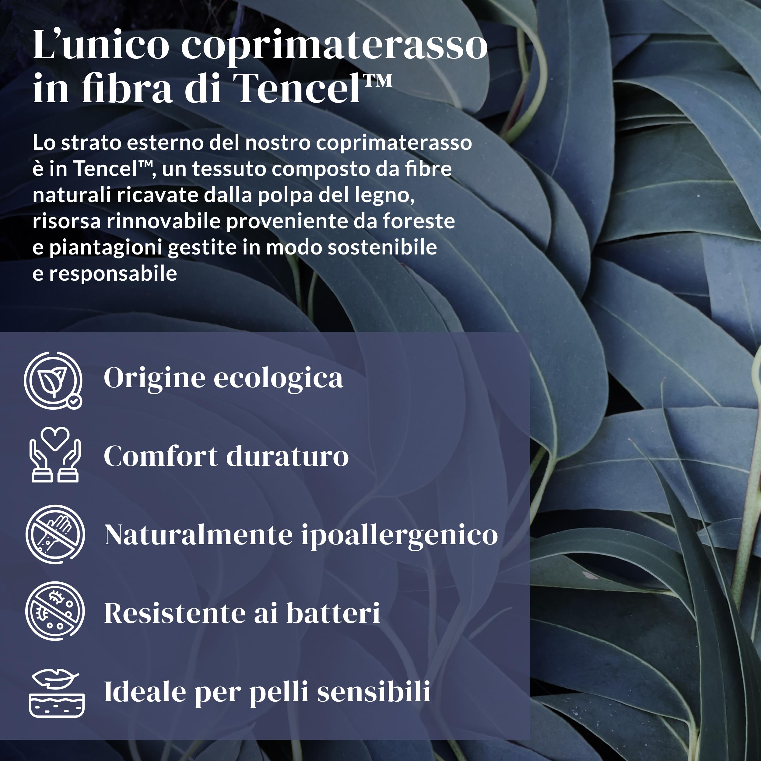 Coprimaterasso Impermeabile Premium Tencel Naturale OEKO-TEX 70x140 Altezza fino a 15 cm Antiacaro Traspirante Silenzioso Angoli Elasticizzati