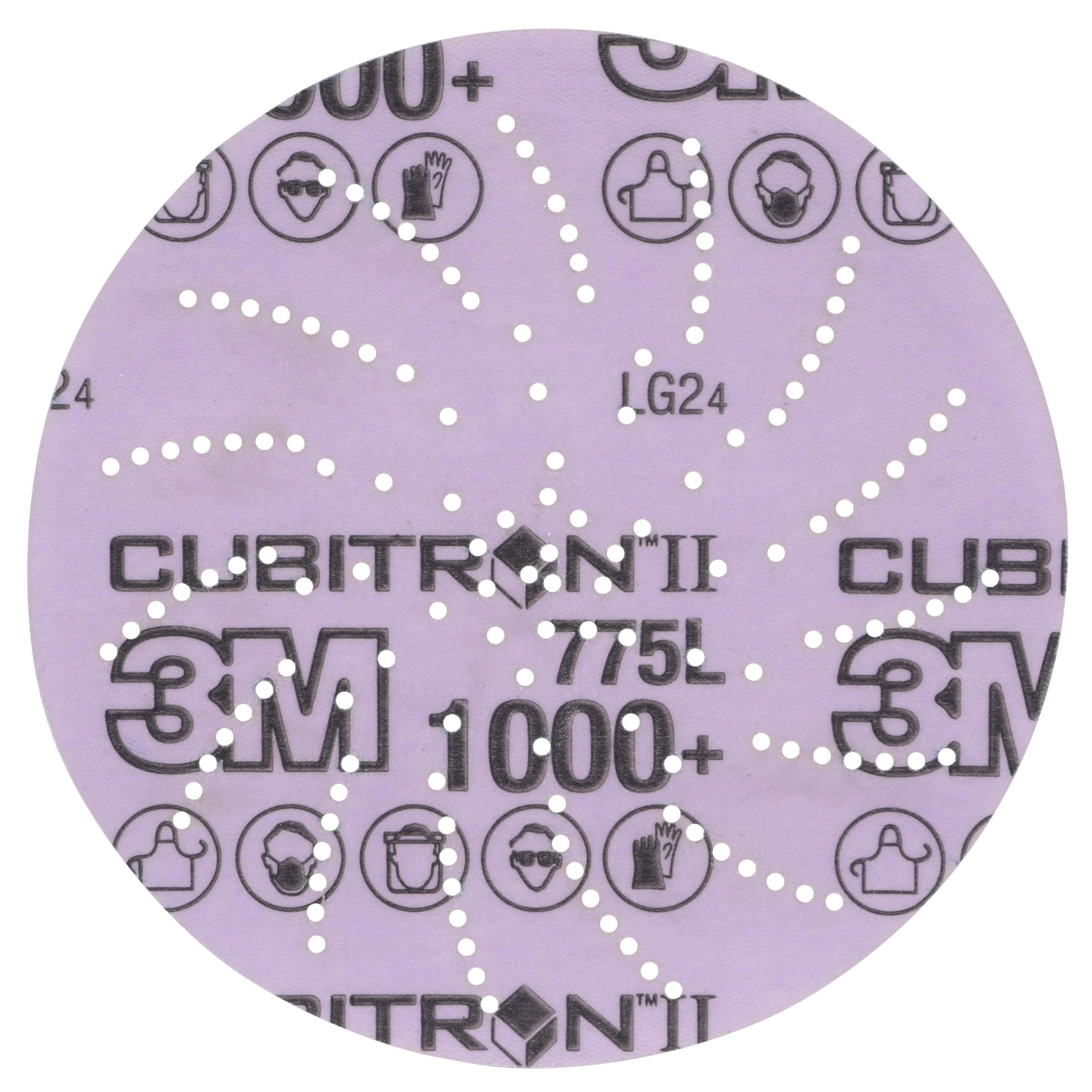 3M Xtract Cubitron II Disco de film 775L, 1000+ 3MIL, 50/Carton | 127 mm x NH, Die 500LG
