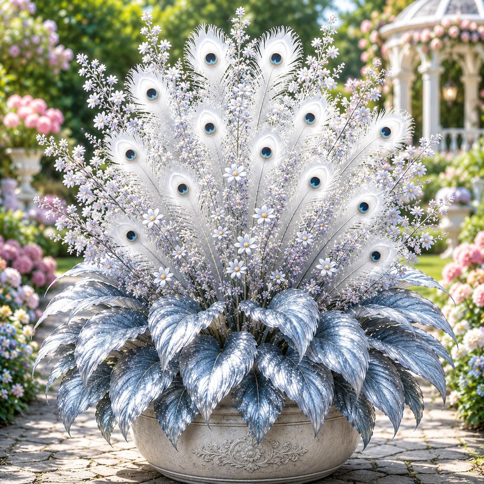Peacock Flame Perennial-Hosta Bulbs for Planting Now, Excellent Display Ready to Plant -Blooms Year After Year-4 Bulbs-A