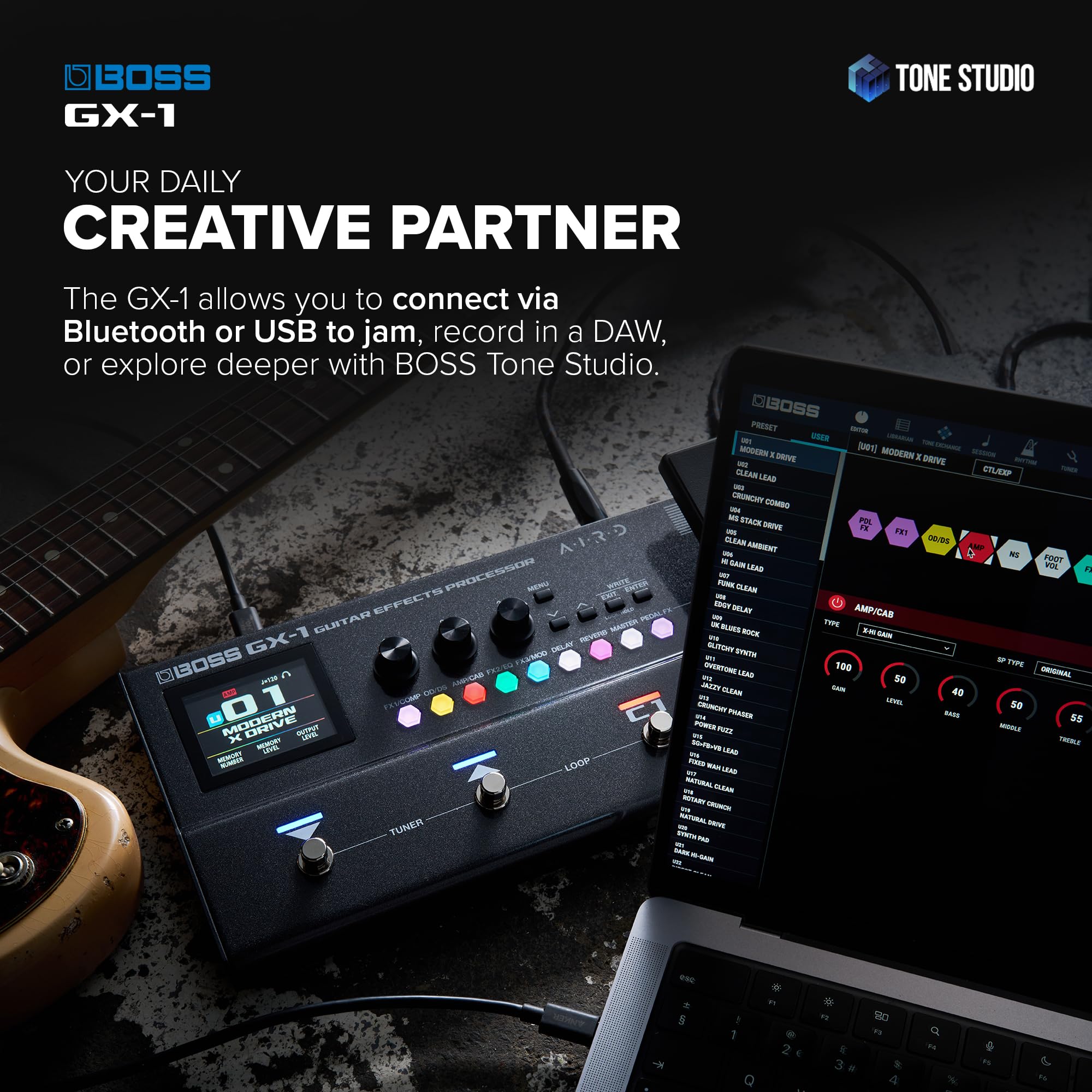 Amazon.com: BOSS GX-1 | Ultra-Portable Guitar Effects Processor