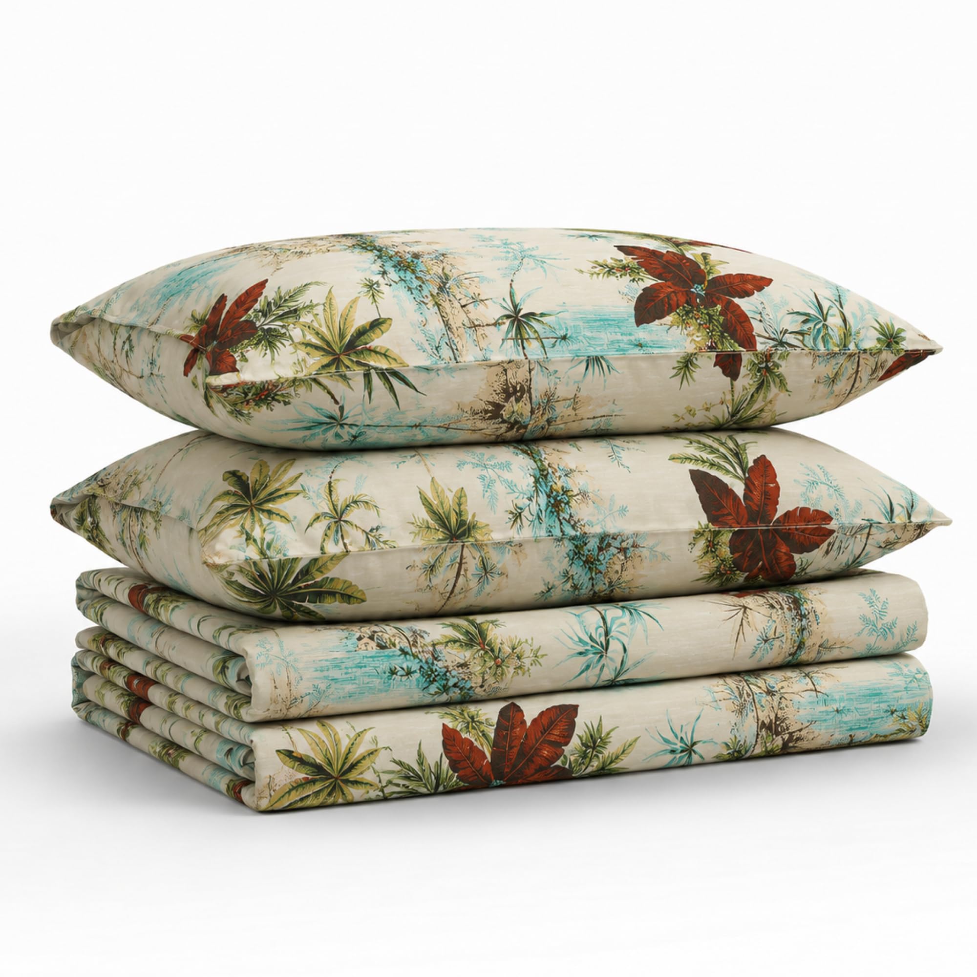 Tribeca Living PARAISL4PSSTW Extra Deep Pocket Sheet Set, Twin, Paradise Island Multi