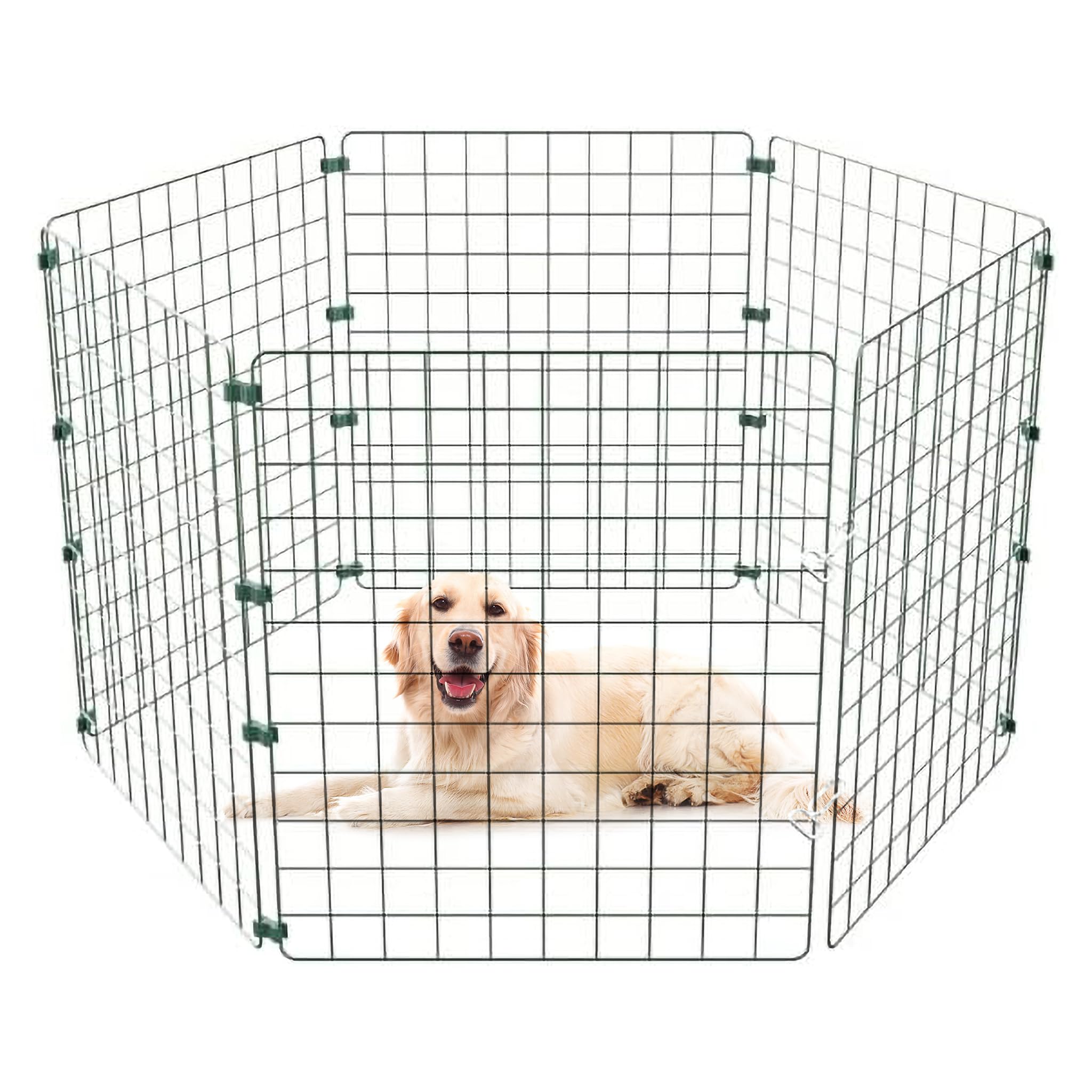 Dog Playpen - Exercise Pen Portable Puppy Play Pen Pet Exercise Multiple Build Playpen, Dog Pen, Foldable Puppy Pen For Indoor/Outdoor, Run Cage, 50cm Wide Panels