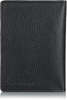 Dr.Key Unisex Leather Bi-fold Passport Wallet - Black1004