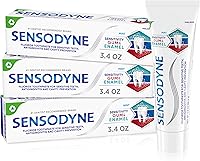 Sensodyne Sensitivity & Gum Enamel Toothpaste, Triple Protection, Mint Fluoride, 3.4oz x 3 Tubes - Dentist Recommended Sensitive Teeth Relief