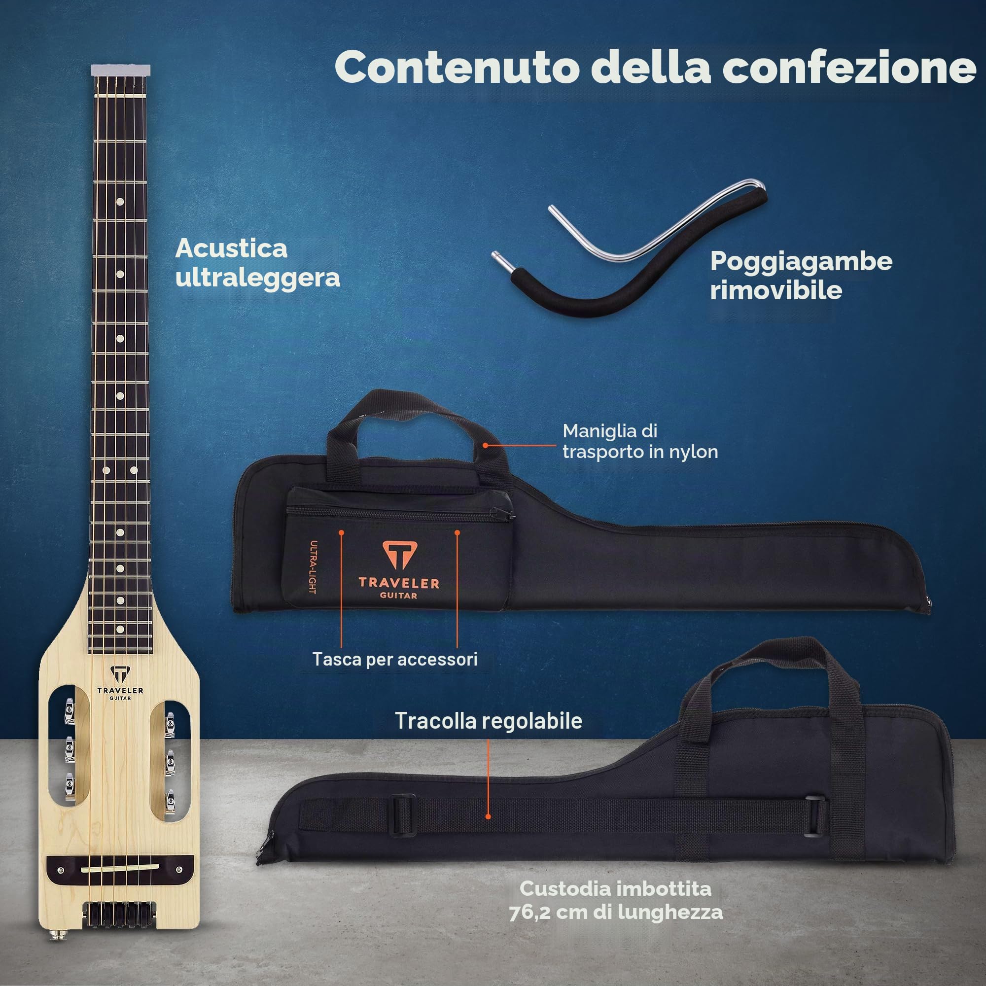 Chitarra elettroacustica Traveler Guitar Ultra-Light, acero (ULA MPS)