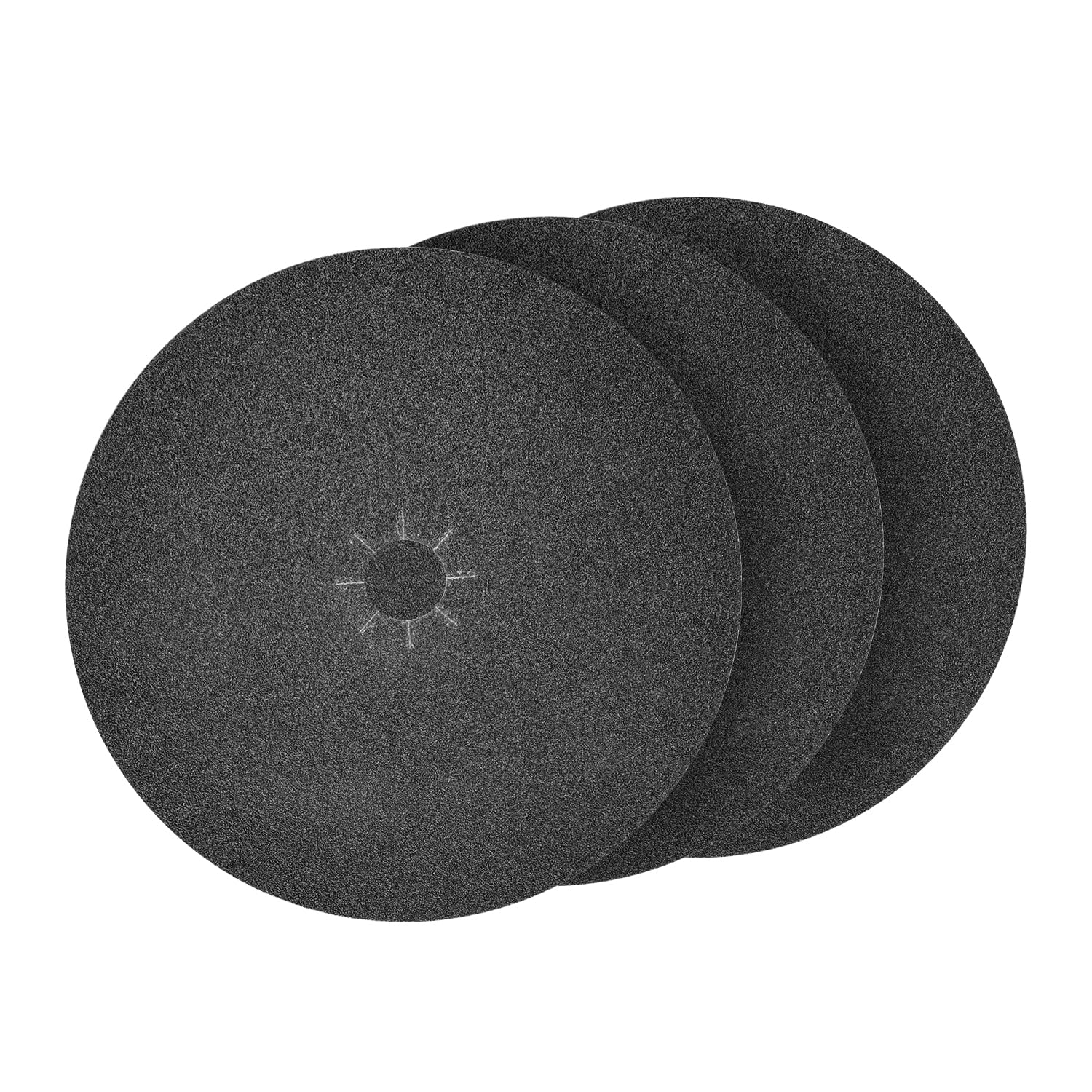 HUAALIUCHE Floor Sanding Disc Cloth-Backed Silicon Carbide，17" x 2" Holes for Concrete, Stone, 60 Grit, 3-Pack