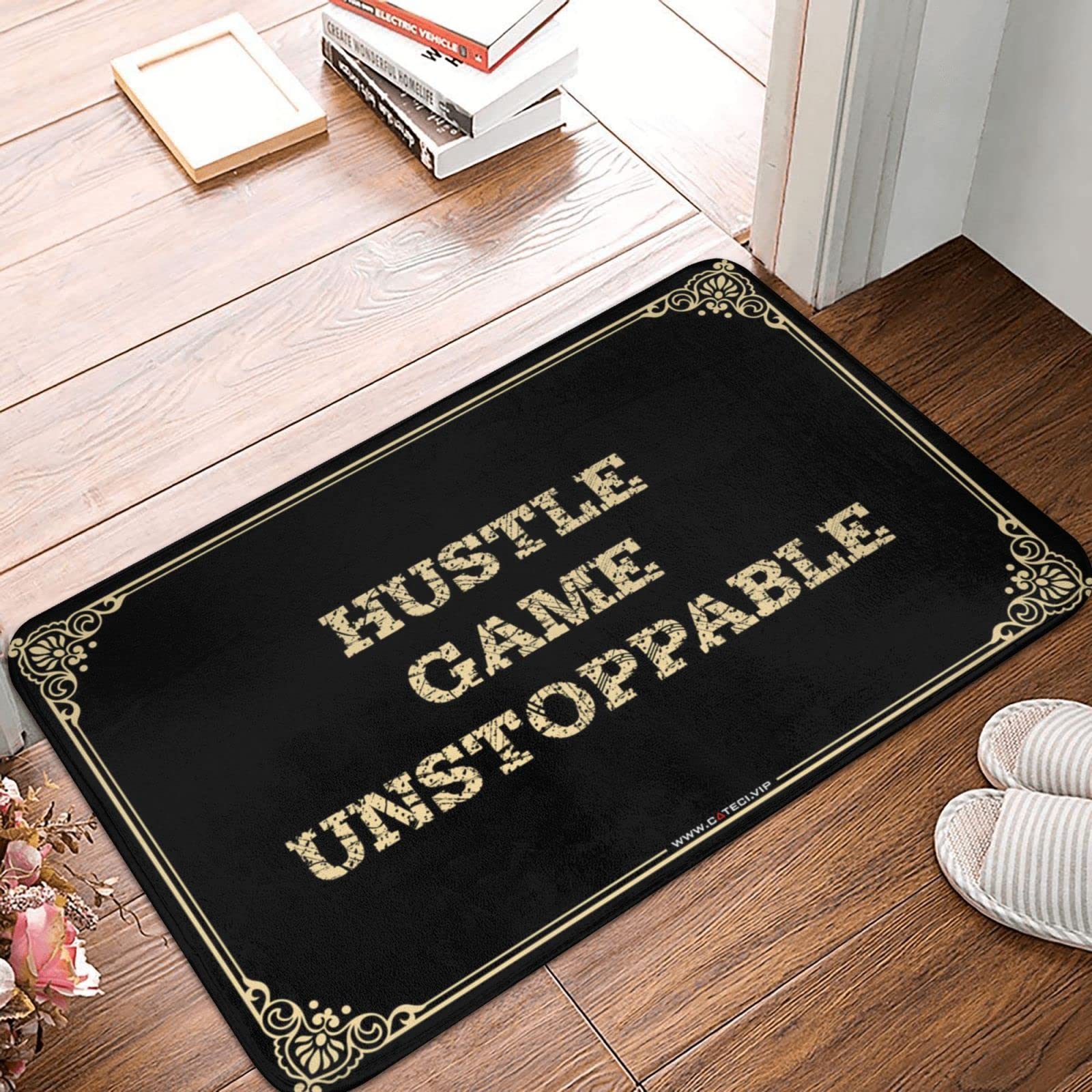 Paillasson extérieur 65x90 cm Dsoluuing Hustle Game tapis de cuisine ferme