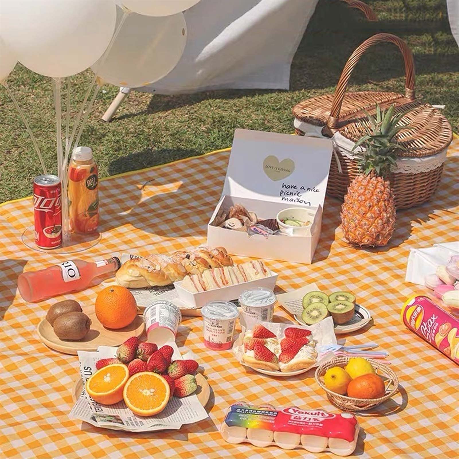 Couverture Pique Niques Imperméable, 200 x 200 cm Portable Tapis Pique Niques, Nappe Picnic Natte de Plage pour Jardin Camping Extérieur (Color : Color Flowers)