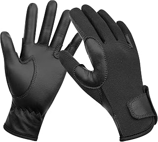 Kids Leather Insulated Horse Riding Gloves Breathable Children Equestrian Gloves Anti-Slipping Horseback Mitts