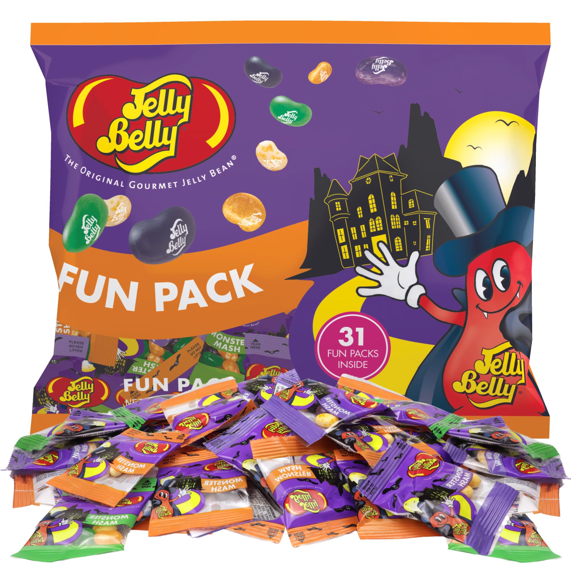 Jelly Belly Halloween Fun Pack Monster Mash Beans, Trick or Treat Pass O
