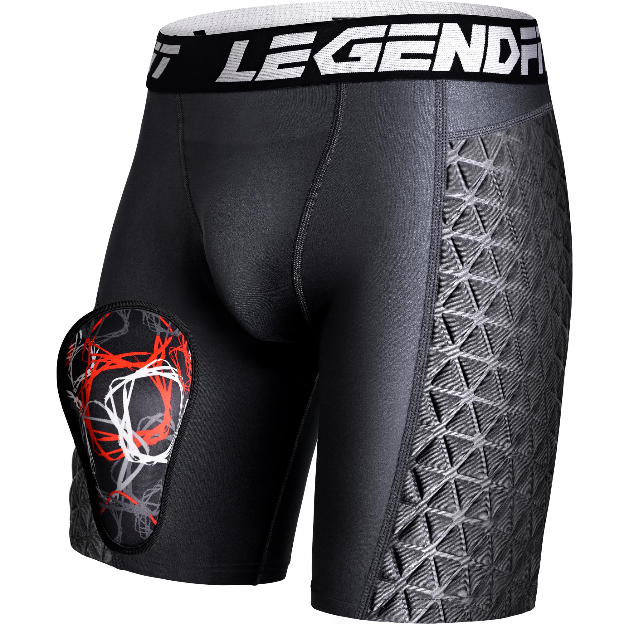 Legendfit Youth Boys Baseball Sliding Shorts w/Cup Protective Athletic Compression Underwear Peewee Football Lacrosse Cricket