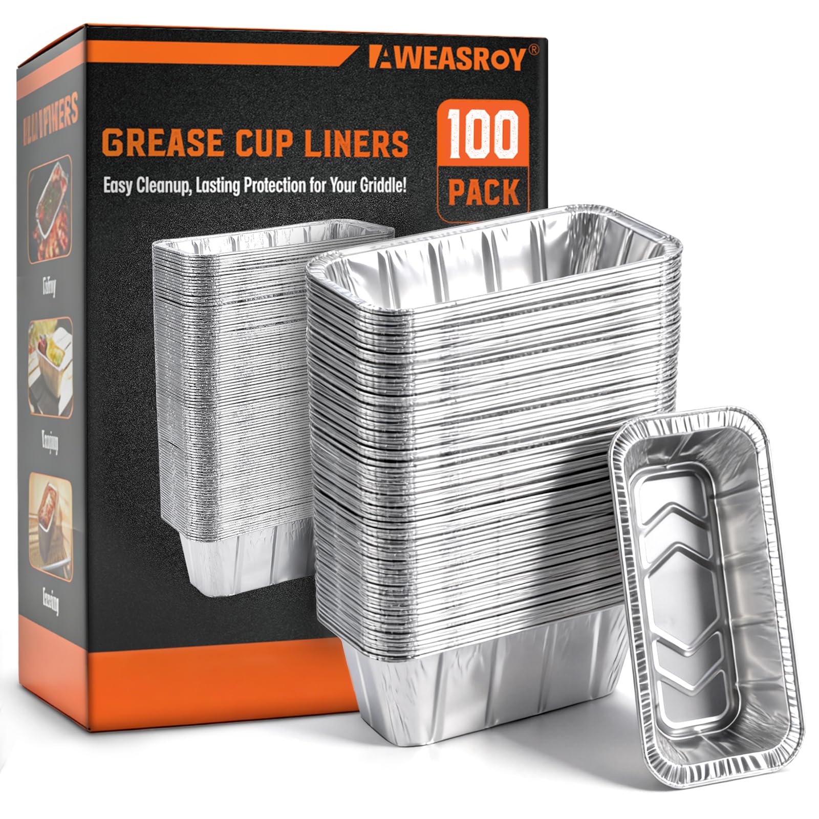Doublures de tasse à graisse en aluminium étanche pour plaque Blackstone