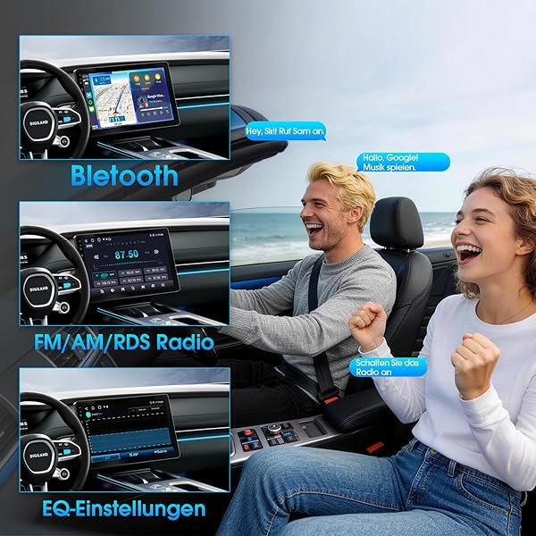 Haudio 360° Drehbares 1 Din Autoradio mit Wireless CarPlay & Android Auto, 10,1" IPS Bildschirm, 720P Rückfahrkamera, GPS, Mirror Link, Sprachsteuerung, RDS/FM/AM Radio, für alle Fahrzeuge Geeignet - 5