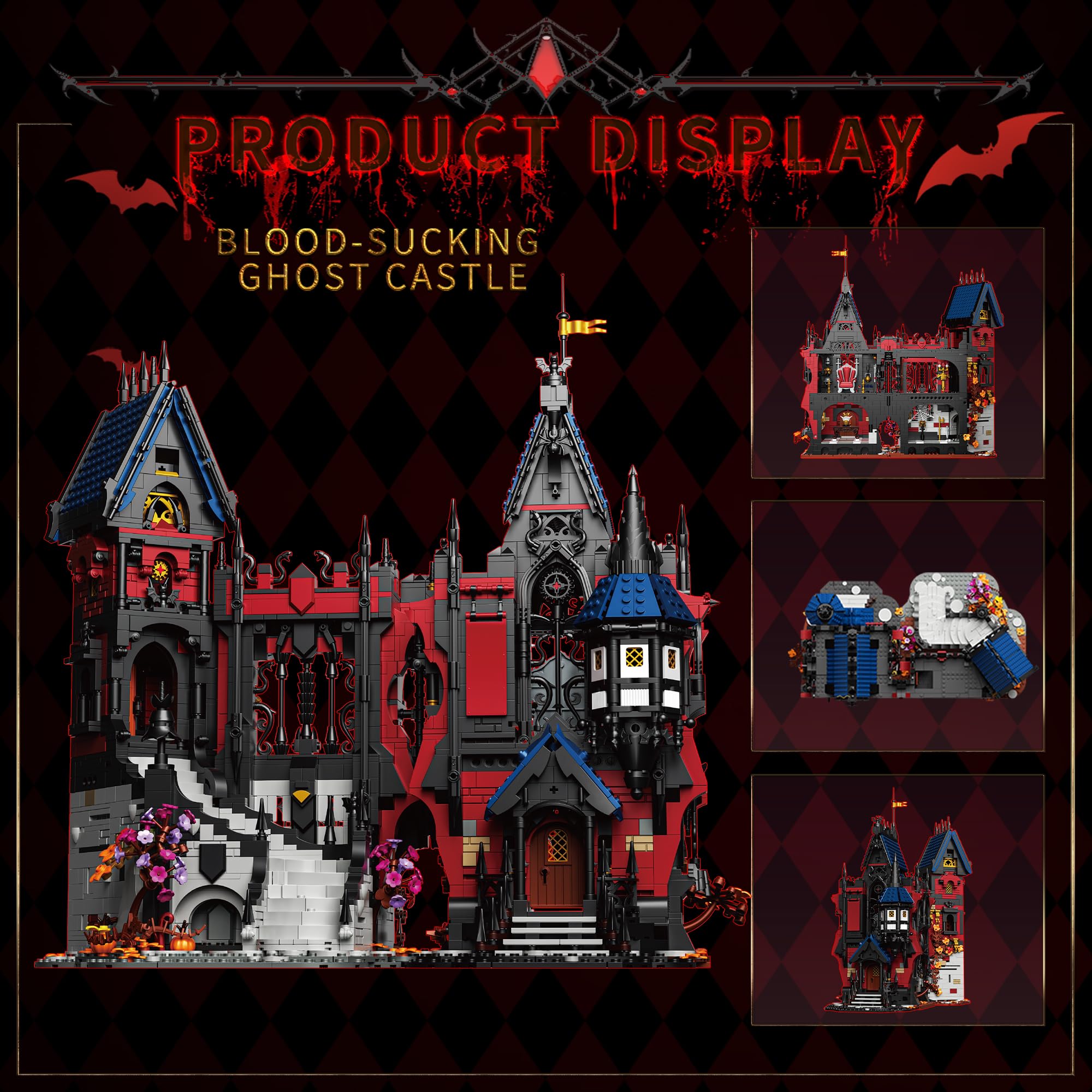 Mavo brix Gothic Vampires Castle House Building Set for Adults