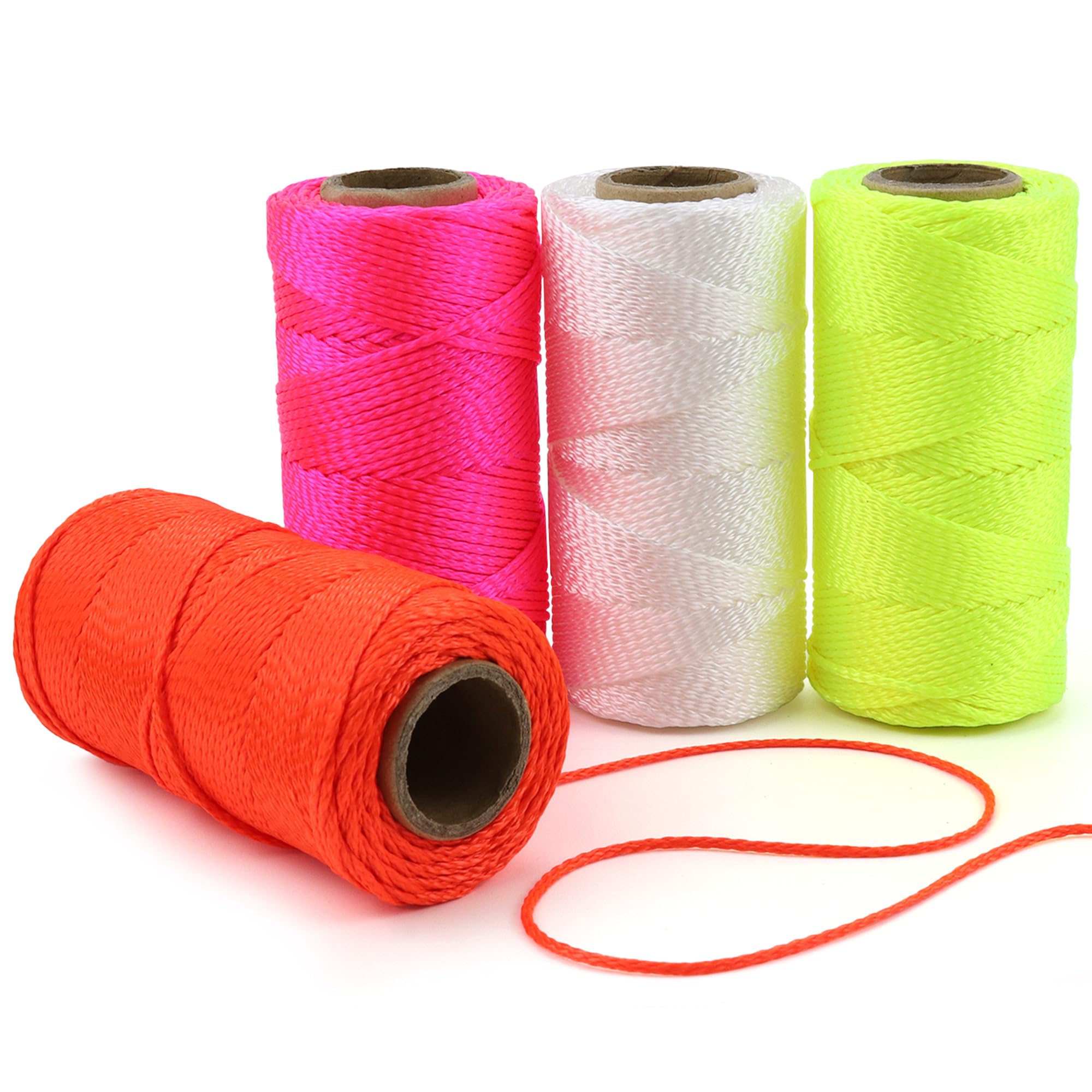 4-Pack #18 Braided Nylon Mason Line 250ft, Construction Twine