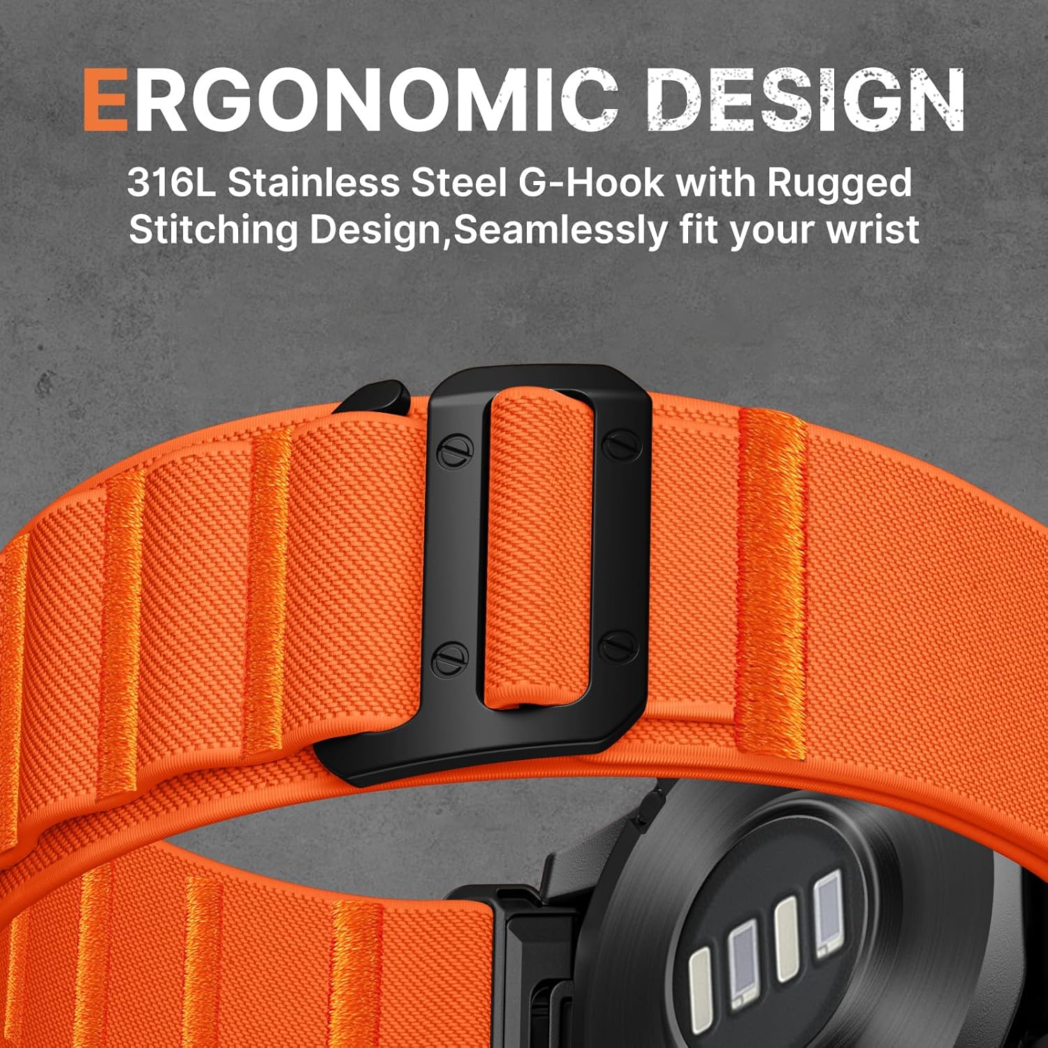 Bandletic 26mm Compatible with Garmin Fenix 7X 6X 5X Watch Band, Wide Rugged Sport Bands with G-Hook for Fenix 8 51mm /Instinct 2X Solar/Enduro 2 3/Quatix 3/Tactix 7/Epix Pro 2/D2 Bravo Delta/Descent - Image 3