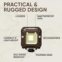 Vista 4 de Energizer Jeep MP-450 Linterna Frontal Recargable, Lámpara de Cabeza LED Recargable Ultra Brillante con Luz Blanca Roja Verde, Linterna Frontal