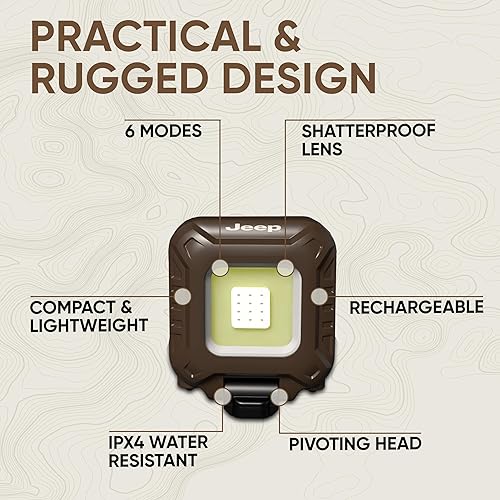 Miniatura 4 de Energizer Jeep MP-450 - Linterna frontal recargable, ultra brillante LED recargable con luz blanca, roja, verde, resistente al agua para exteriores,