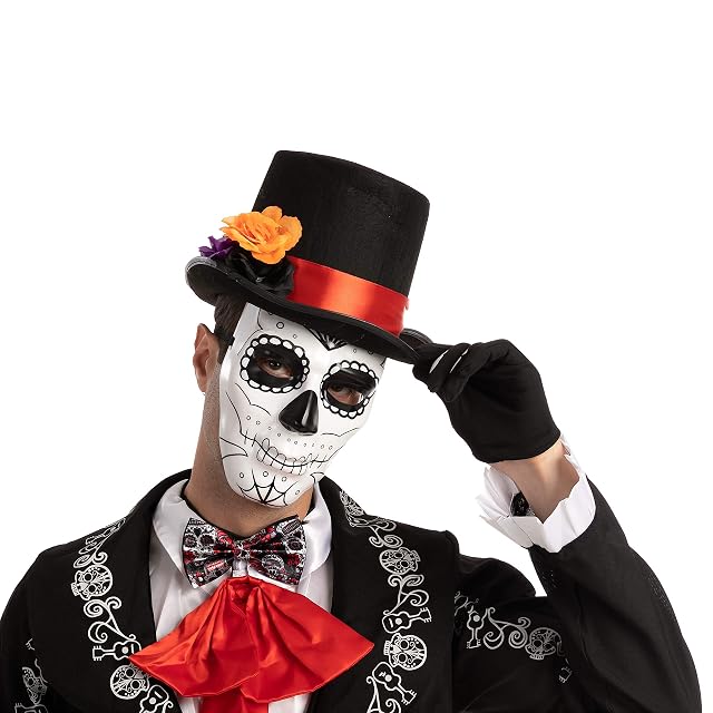 Foto 6 de 6 de Spooktacular Creations 4 Pcs Halloween Día de los Muertos Juego de Accesorios de disfraces para hombres