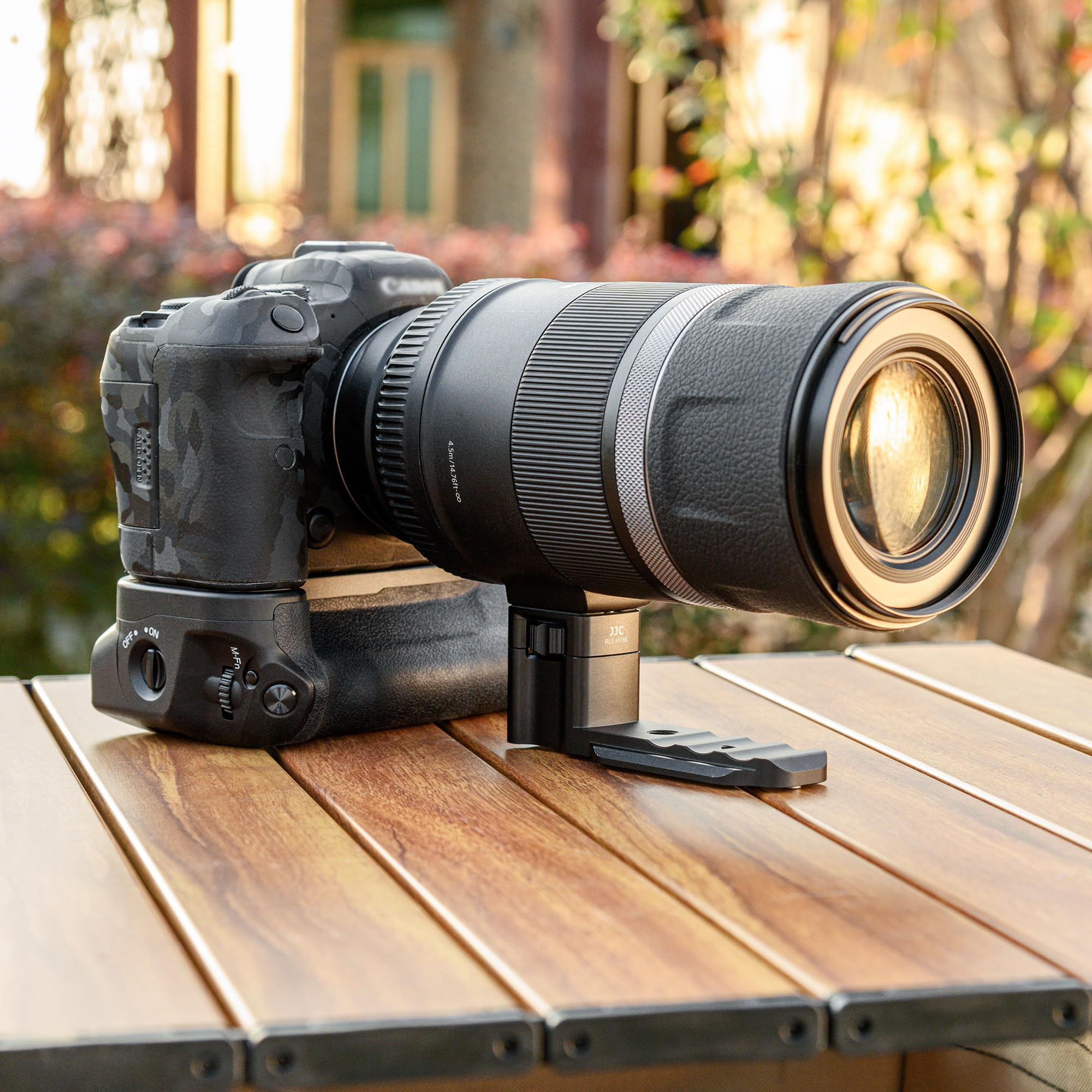 JJC Support de Pied pour Objectif Canon RF 600mm F11 is USM et RF 800mm F11 is STM, Support en Métal avec Plaque Arca