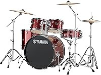 Yamaha Rydeen 5-Piece Drum Shell Pack with 22" Bass Drum, Burgundy Glitter - Beginner Kit with Punchy Tones