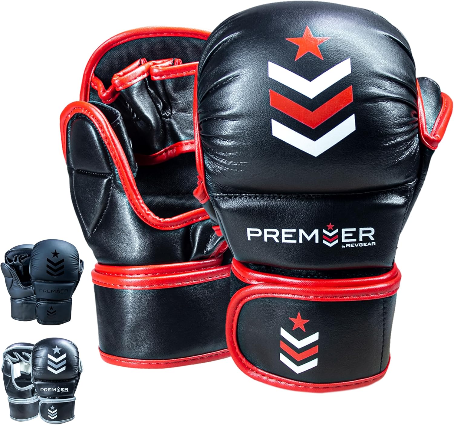 Revgear 7Oz MMA Gloves: Premium Faux Leather Workout Gloves for Men & Women, Ideal for Boxing, Muay Thai, Martial Arts, Sparring, and Heavy Bag Training.