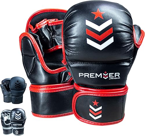 Miniatura 7 de Revgear Guantes MMA Premier de 7 onzas, guantes de boxeo, guantes de entrenamiento de boxeo, guantes de bolsa pesada para hombres y mujeres, fuerte