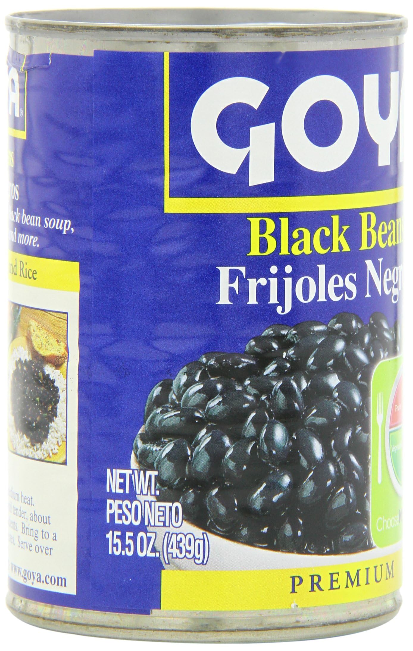 Goya Black Beans - Frijoles Negros 15.5 Oz Pack of 6