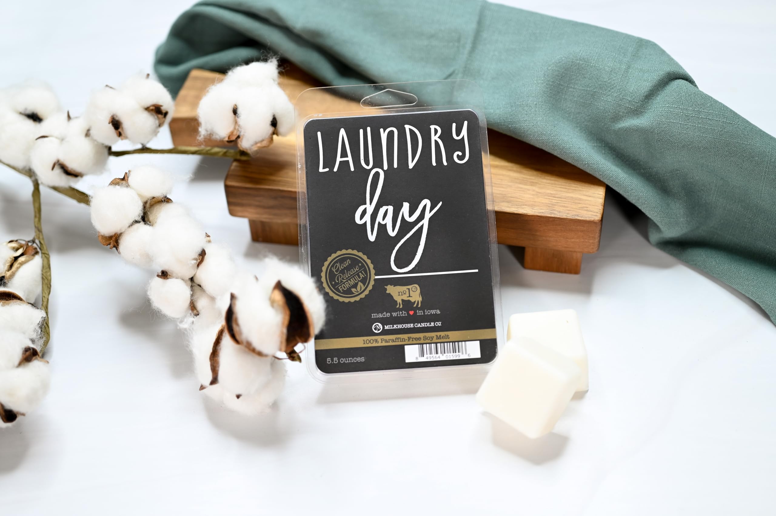 Milkhouse Candle Company, Laundry Day, Creamery Collection - Fragancia de cera de soja para derretir, 5.5 onzas
