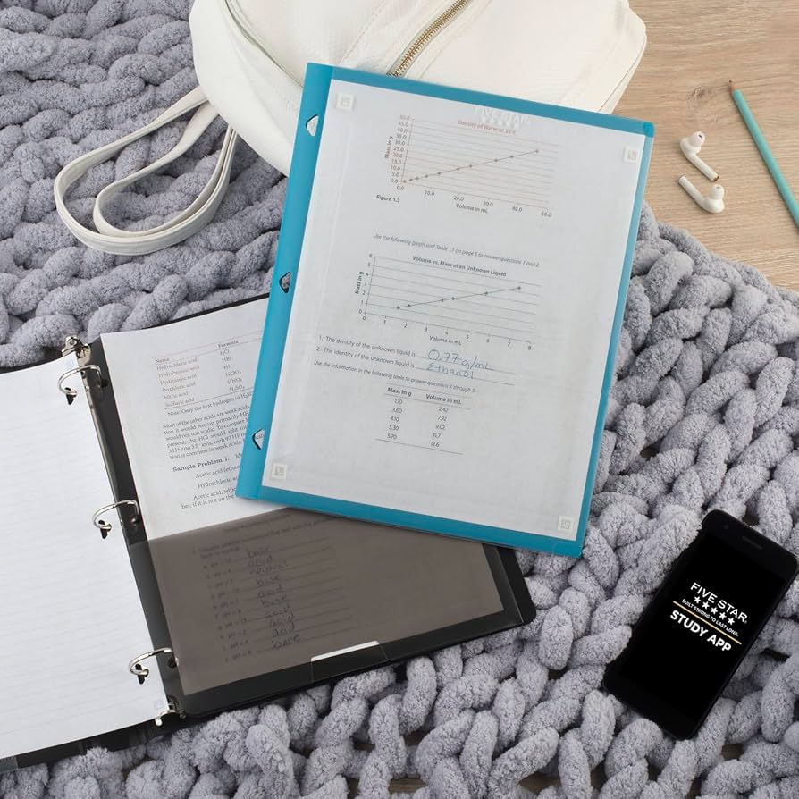 Amazon.com : Five Star Pocket Folder + Study App, 4 Pack, 2