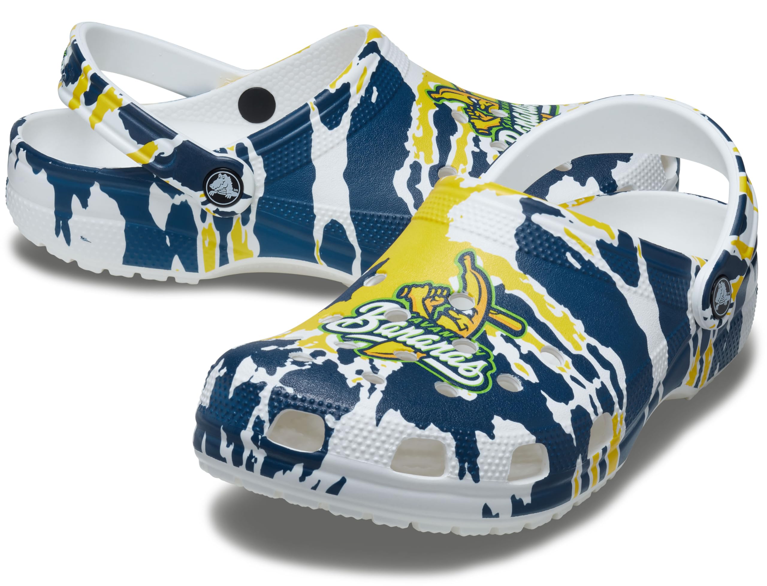 crocs unisex-adult the party animals and savannah bananas classic clogs