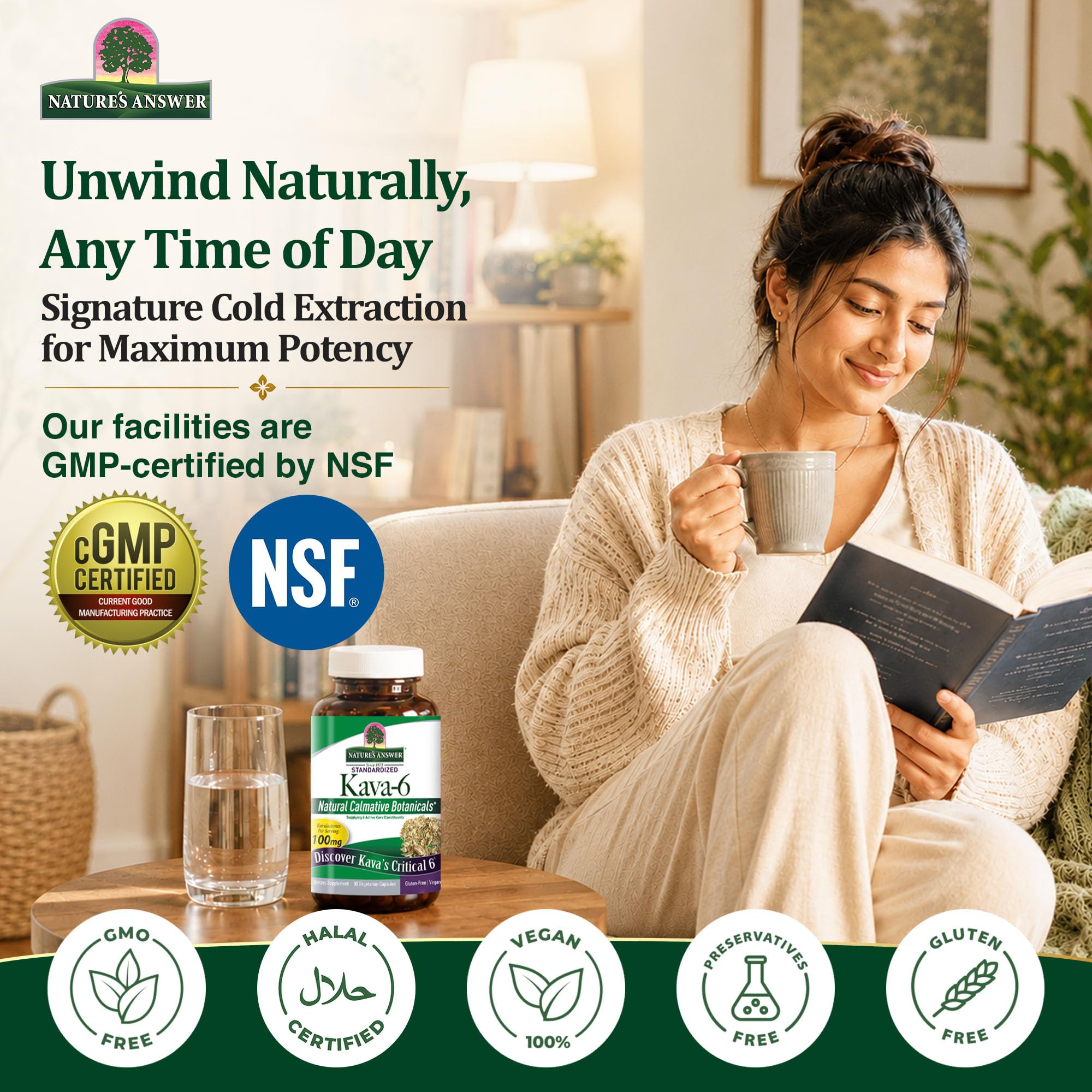 Nature's Answer Kava-6 Dietary Supplement - 90ct Veg Capsules, Vegetarian — Amazon image 2